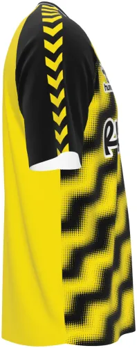Camisa terceiro uniforme do Rotherham United 2026 - 2027 amarela e preta com ziguezague, frente e costas