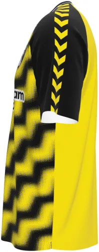 Camisa terceiro uniforme do Rotherham United 2026 - 2027 amarela e preta com ziguezague, frente e costas