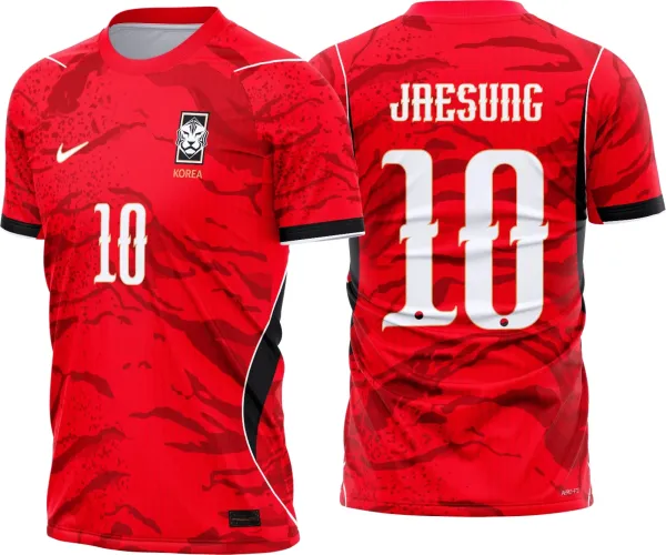 Arte camisa titular futebol seleções com estampa moderna e estilo competitivo