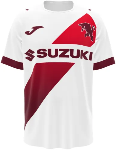 Camisa visitante do Torino FC 2026 - 2027 branca com faixa diagonal grená, frente e costas