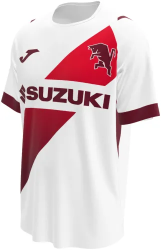 Camisa visitante do Torino FC 2026 - 2027 branca com faixa diagonal grená, frente e costas