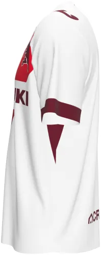 Camisa visitante do Torino FC 2026 - 2027 branca com faixa diagonal grená, frente e costas