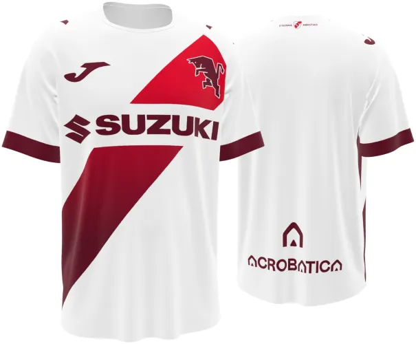 Camisa visitante do Torino FC 2026 - 2027 branca com faixa diagonal grená, frente e costas