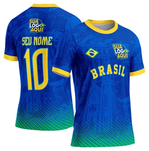 Arte camiseta Brasil torcida 2026, ideal para estampa de futebol e peças personalizadas.