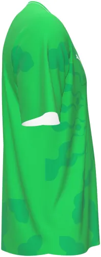 Camisa de goleiro do Egito 2026 verde-limão com manchas tom sobre tom, frente e costas