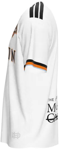 Camisa terceiro uniforme do Houston Dynamo 2026 branca com HOUSTON em letras serifadas, frente e costas