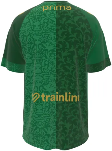 Camisa visitante do Real Betis 2026 - 2027 verde com ornamento floral tom sobre tom, frente e costas