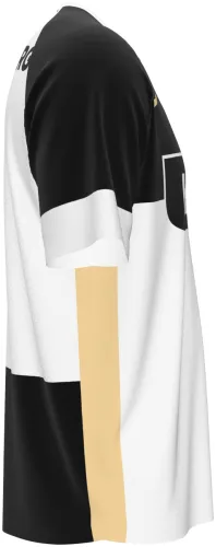 Camisa titular do SV Elversberg 2026 - 2027 em quatro quadrantes preto e branco, frente e costas