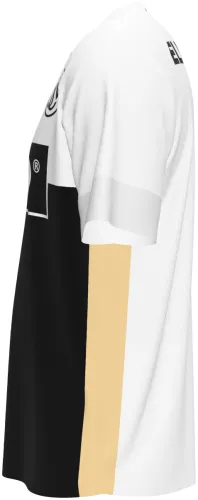 Camisa titular do SV Elversberg 2026 - 2027 em quatro quadrantes preto e branco, frente e costas
