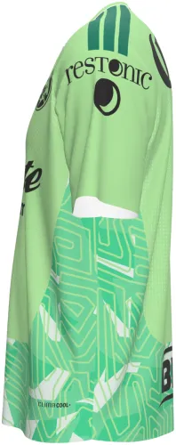 Camisa de goleiro do Club América 2026 - 2027 verde-limão com trama de circuito, frente e costas