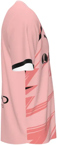 Camisa titular do Palermo 2026 - 2027 rosa com riscos diagonais escuros, frente e costas