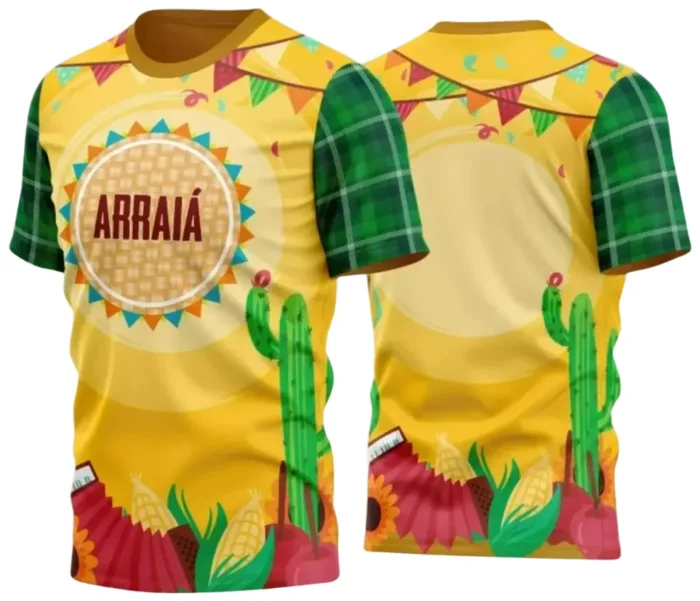  Arte Estampa Camiseta Arraiá 2025