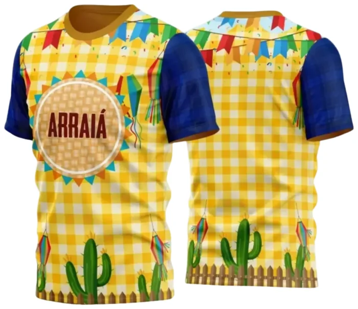  Arte Estampa Camiseta Arraiá 2025