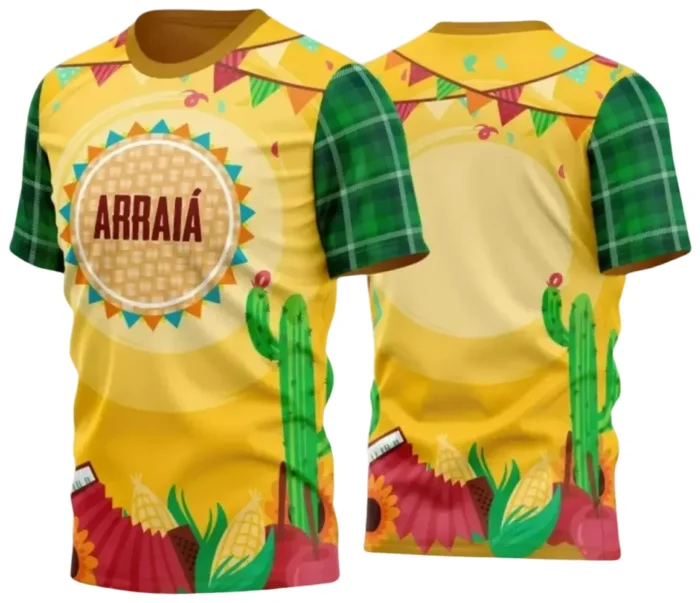  Arte Estampa Camiseta Arraiá 2025