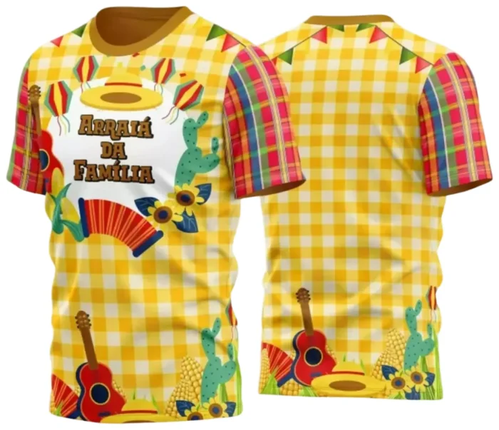  Arte Estampa Camiseta Arraiá 2025