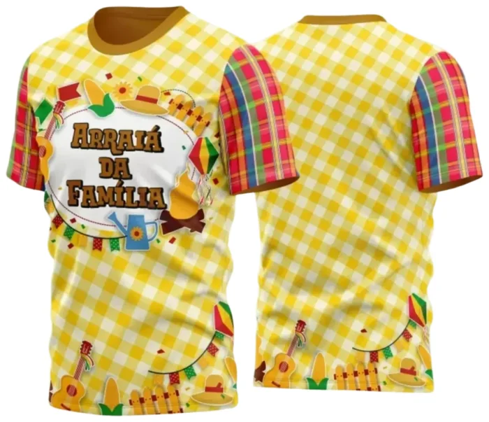  Arte Estampa Camiseta Arraiá 2025