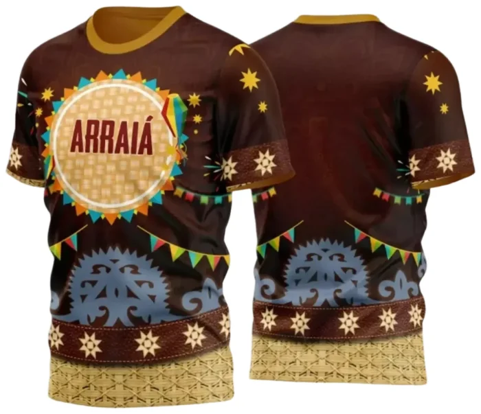  Arte Estampa Camiseta Arraiá 2025