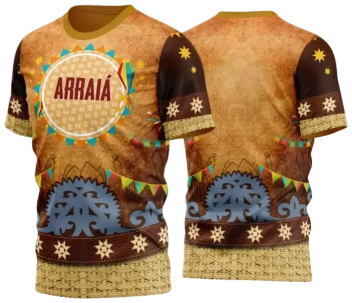  Arte Estampa Camiseta Arraiá 2025