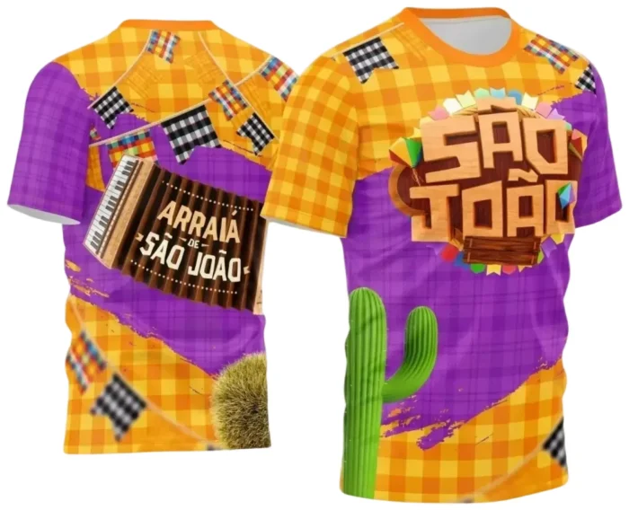  Arte Estampa Camiseta Arraiá 2025