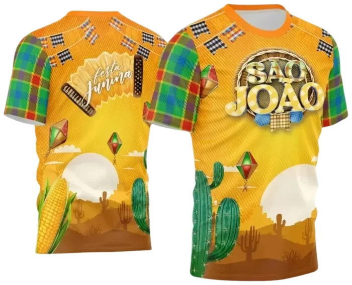  Arte Estampa Camiseta Arraiá 2025