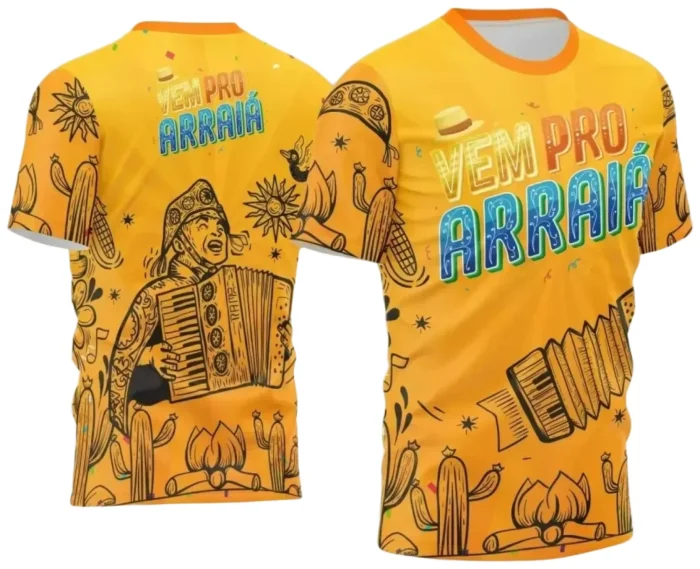  Arte Estampa Camiseta Arraiá 2025