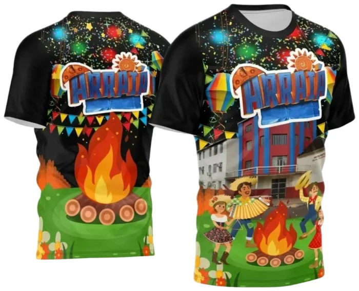  Arte Estampa Camiseta Arraiá 2025