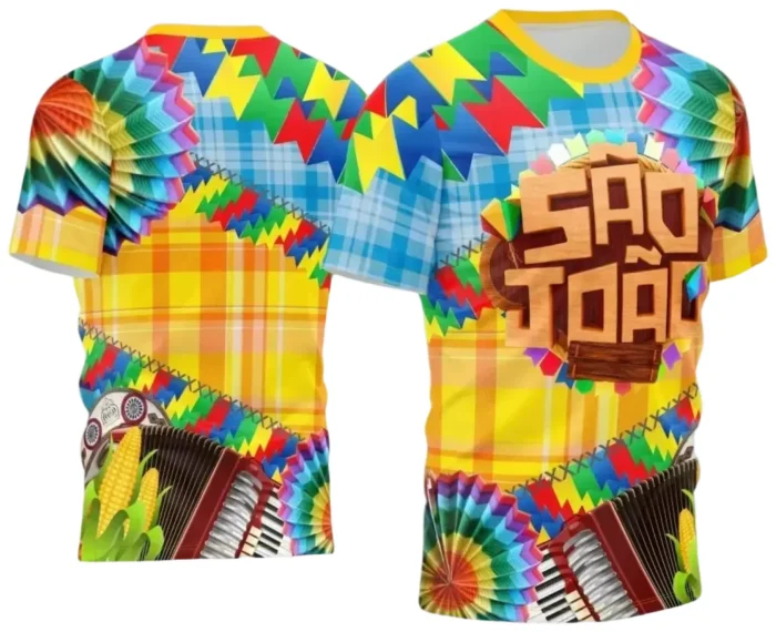  Arte Estampa Camiseta Arraiá 2025