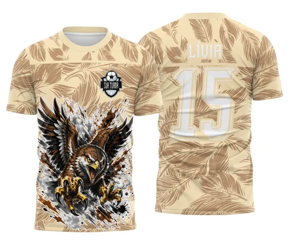 Arte de gavião para camisa interclasse com espaço para nome número e identificação da turma Arte Autoral Doces Desenhos