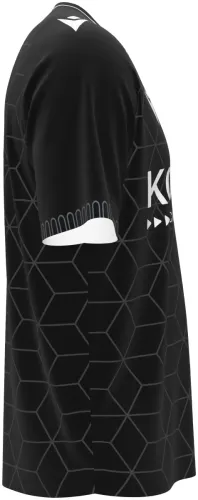 Camisa terceiro uniforme do CA Osasuna 2026 - 2027 preta com malha de hexágonos, frente e costas