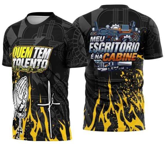 Arte para Camiseta de Caminhoneiro – Estampa Personalizada Profissional