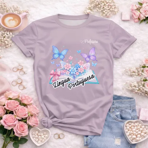 Arte para Camiseta de Língua Portuguesa Doces Desenhos