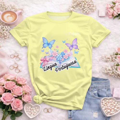 Arte para Camiseta de Língua Portuguesa Doces Desenhos