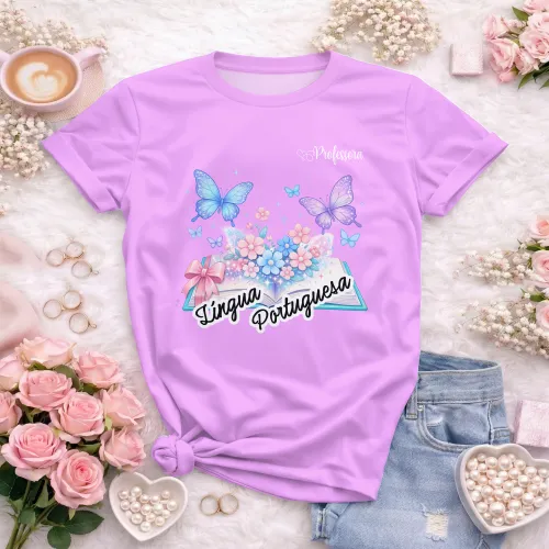 Arte para Camiseta de Língua Portuguesa Doces Desenhos