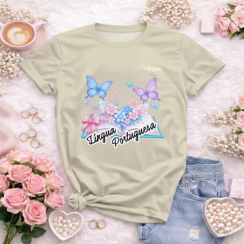 Arte para Camiseta de Língua Portuguesa Doces Desenhos