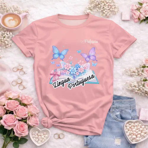 Arte para Camiseta de Língua Portuguesa Doces Desenhos