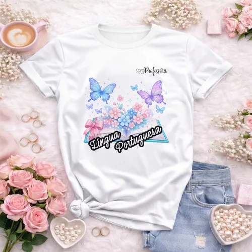 Arte para Camiseta de Língua Portuguesa Doces Desenhos