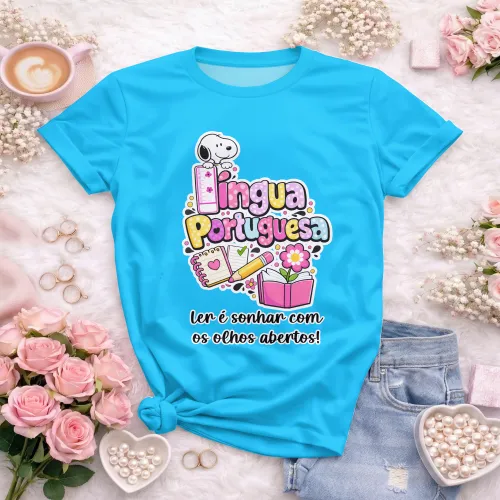 Arte para Camiseta de Língua Portuguesa Doces Desenhos