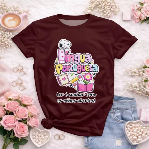 Arte para Camiseta de Língua Portuguesa Doces Desenhos