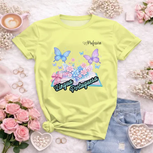 Arte para Camiseta de Língua Portuguesa Doces Desenhos