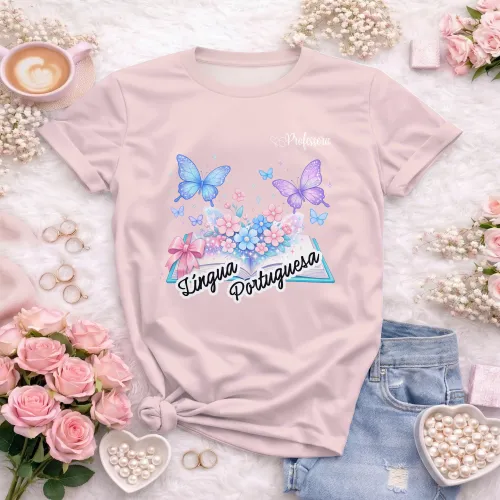 Arte para Camiseta de Língua Portuguesa Doces Desenhos