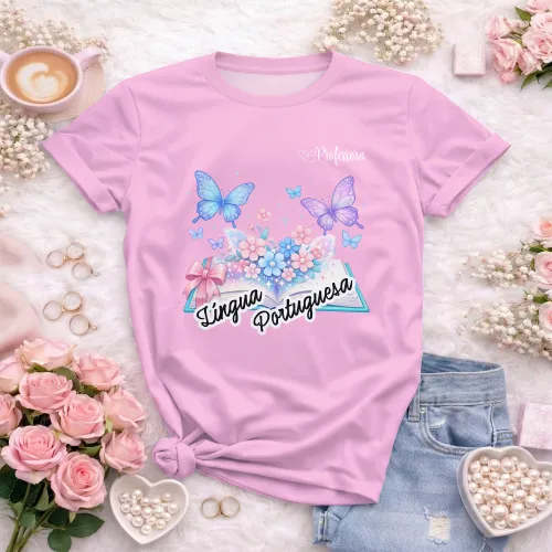 Arte para Camiseta de Língua Portuguesa Doces Desenhos