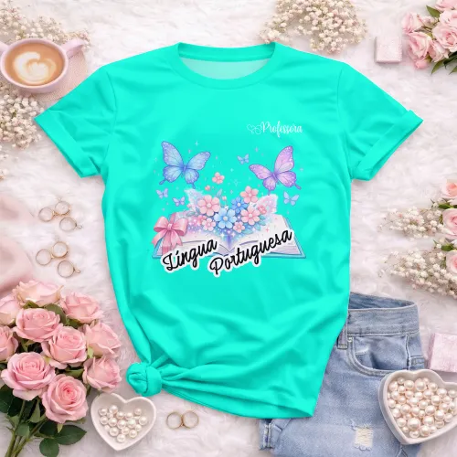 Arte para Camiseta de Língua Portuguesa Doces Desenhos