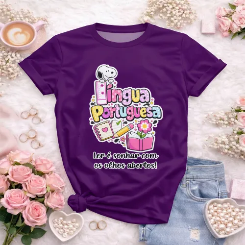 Arte para Camiseta de Língua Portuguesa Doces Desenhos