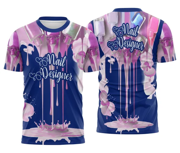 Arte para Camiseta de Nail Designer | Doces Desenhos
