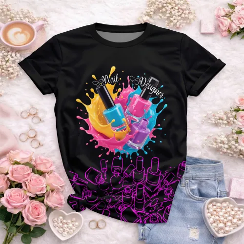 Arte para Camiseta de Nail Designer | Doces Desenhos