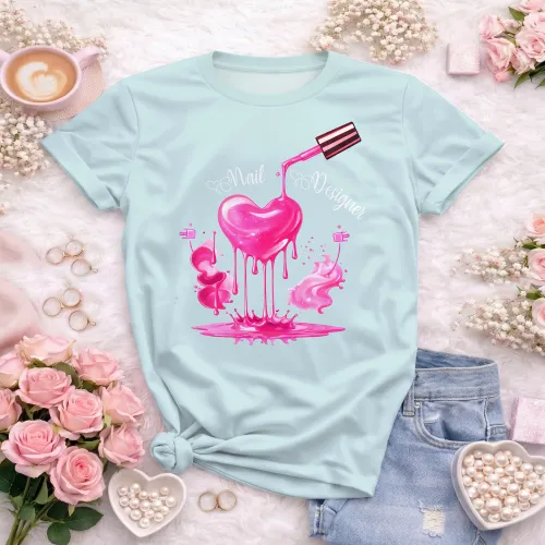 Arte para Camiseta de Nail Designer | Doces Desenhos