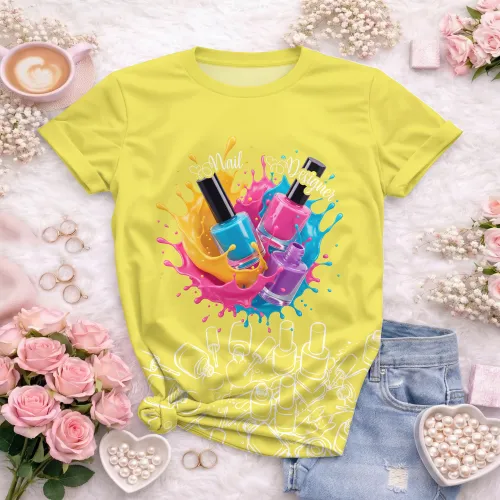 Arte para Camiseta de Nail Designer | Doces Desenhos
