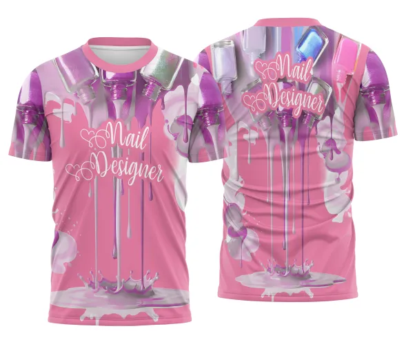 Arte para Camiseta de Nail Designer | Doces Desenhos