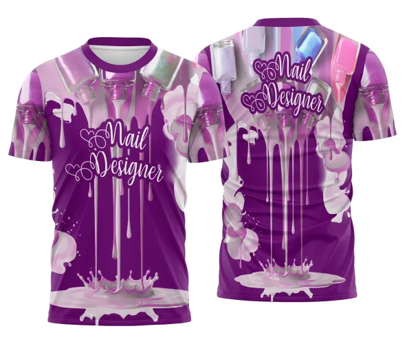 Arte para Camiseta de Nail Designer | Doces Desenhos