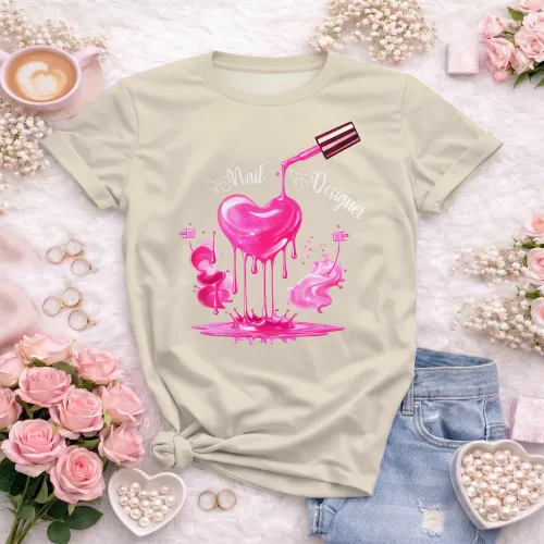 Arte para Camiseta de Nail Designer | Doces Desenhos